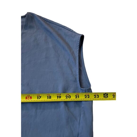 Everlane Blue V-Neck Shirt Women Size 8 | 8-4 - Picture 6 of 6